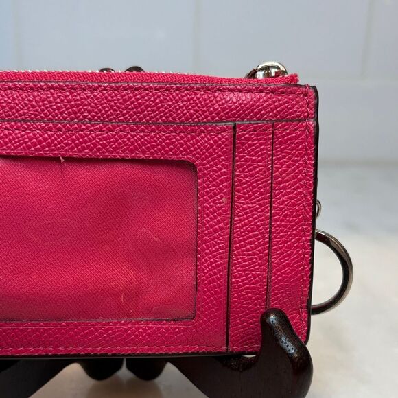 Coach Saffiano Leather Keychain Cardholder Wallet - Picture 6 of 14